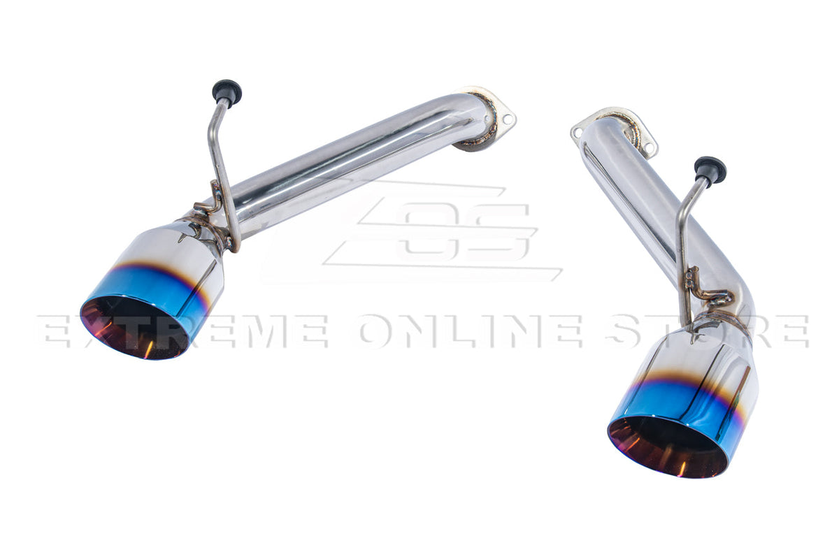 2014-2016 Infiniti Q60 Muffler Delete Axle Back Burnt Tips Exhaust