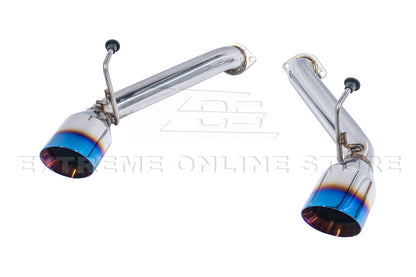 2014-2016 Infiniti Q60 Muffler Delete Axle Back Burnt Tips Exhaust