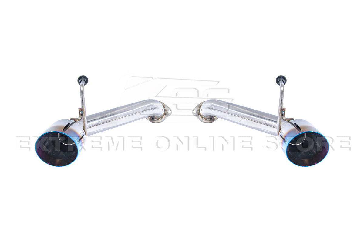 2014-2016 Infiniti Q60 Muffler Delete Axle Back Burnt Tips Exhaust