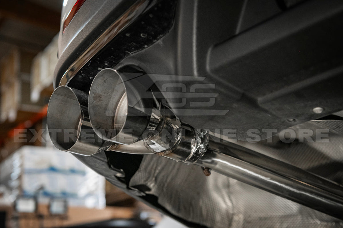 2020-Present Explorer Aviator V6 Muffler Delete Black Tip Axle Back Exhaust