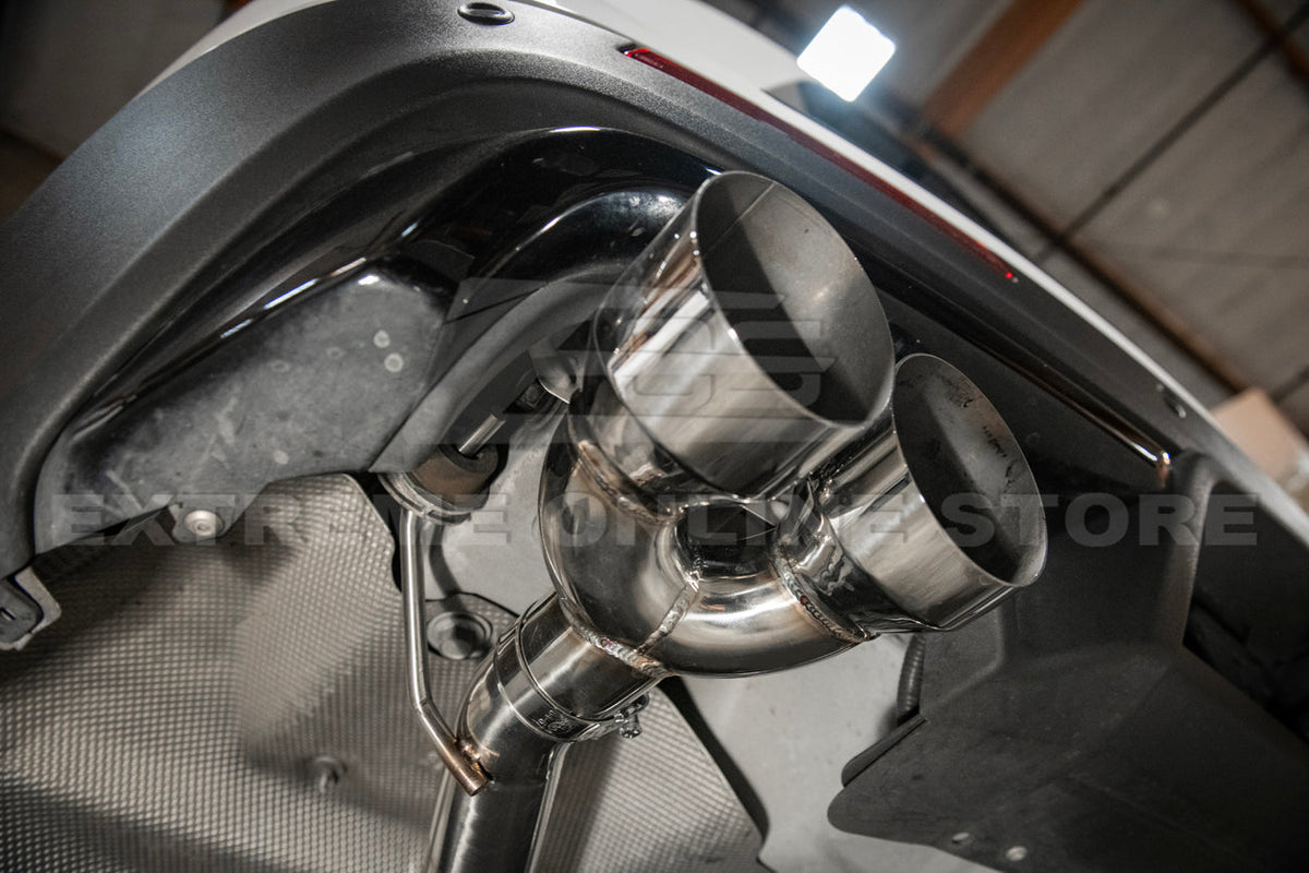 2020-Present Explorer Aviator V6 Muffler Delete Black Tip Axle Back Exhaust