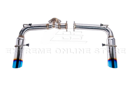 2022-Present Toyota GR86 Subaru BRZ BOSO Style Muffler Delete Burnt Tip Axle Back Exhaust