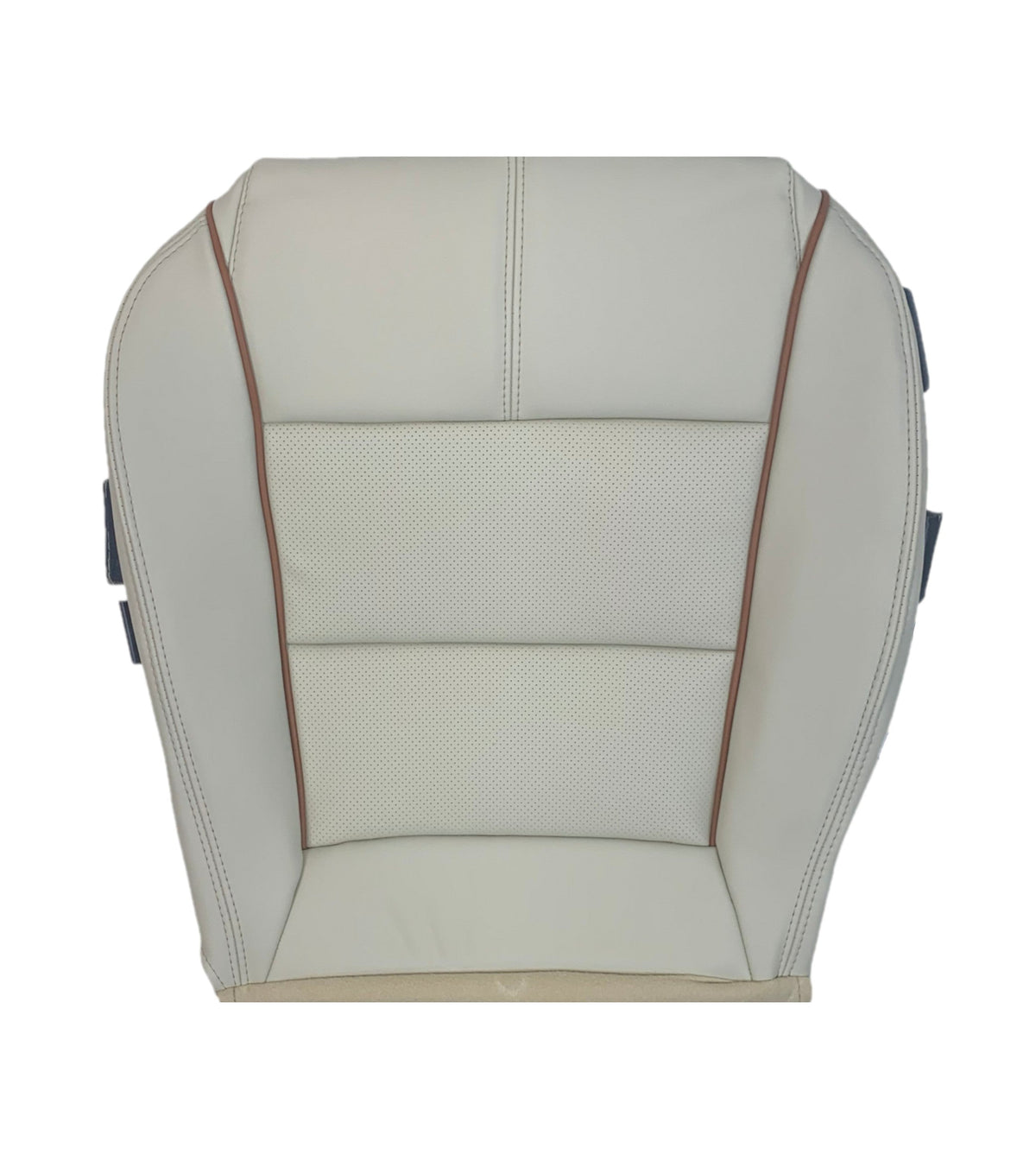 2014-2020 Chevrolet Impala LT Driver or Passenger Bottom Replacement Synthetic Leather Seat Cover: Perforated, Gallery White