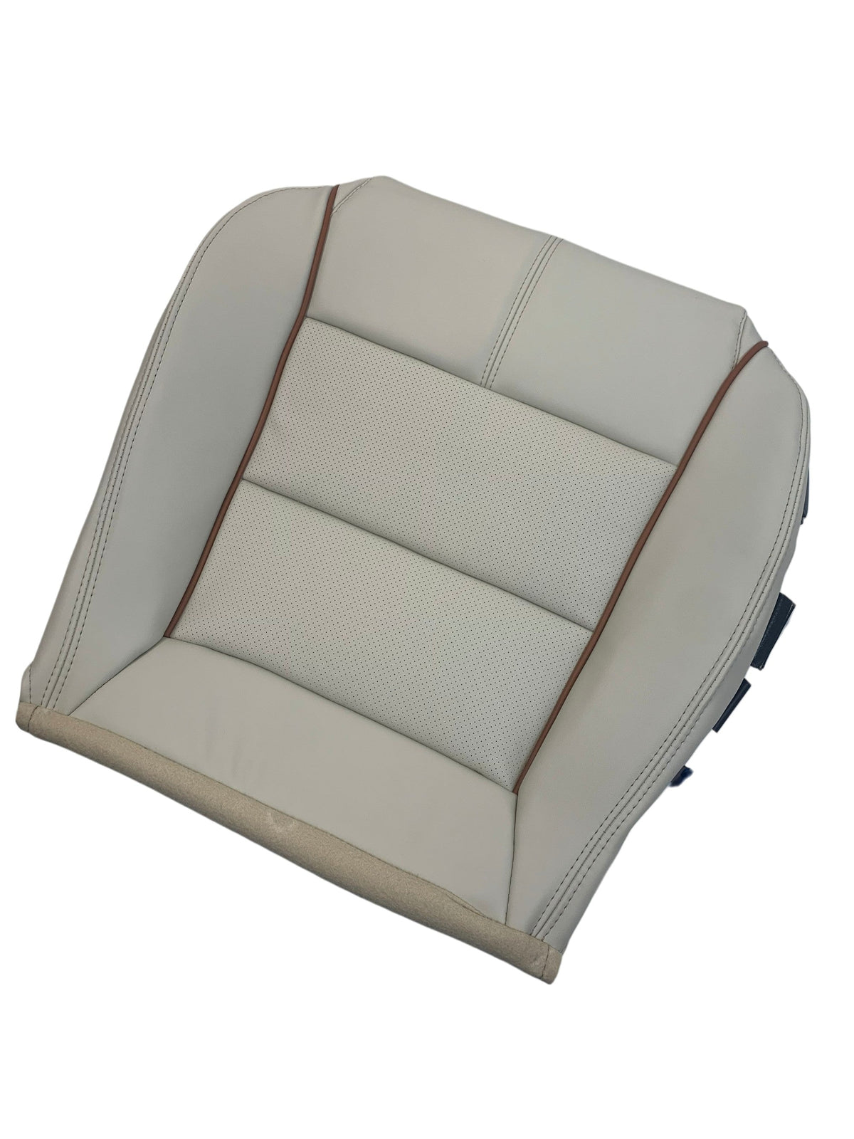 2014-2020 Chevrolet Impala LT Driver or Passenger Bottom Replacement Synthetic Leather Seat Cover: Perforated, Gallery White
