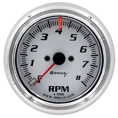 3-3/8 In. White Tachometer