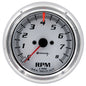 3-3/8 In. White Tachometer