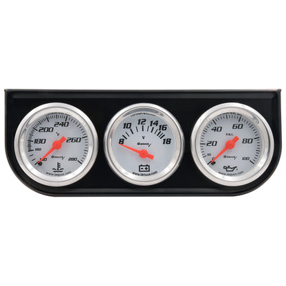 1-1/2 In. White Volt Triple Gauge Kit