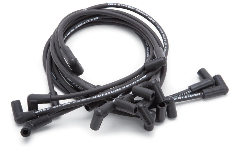 Max Fire Plug Wire Set SBC w/HEI 90 Deg Black - 22702