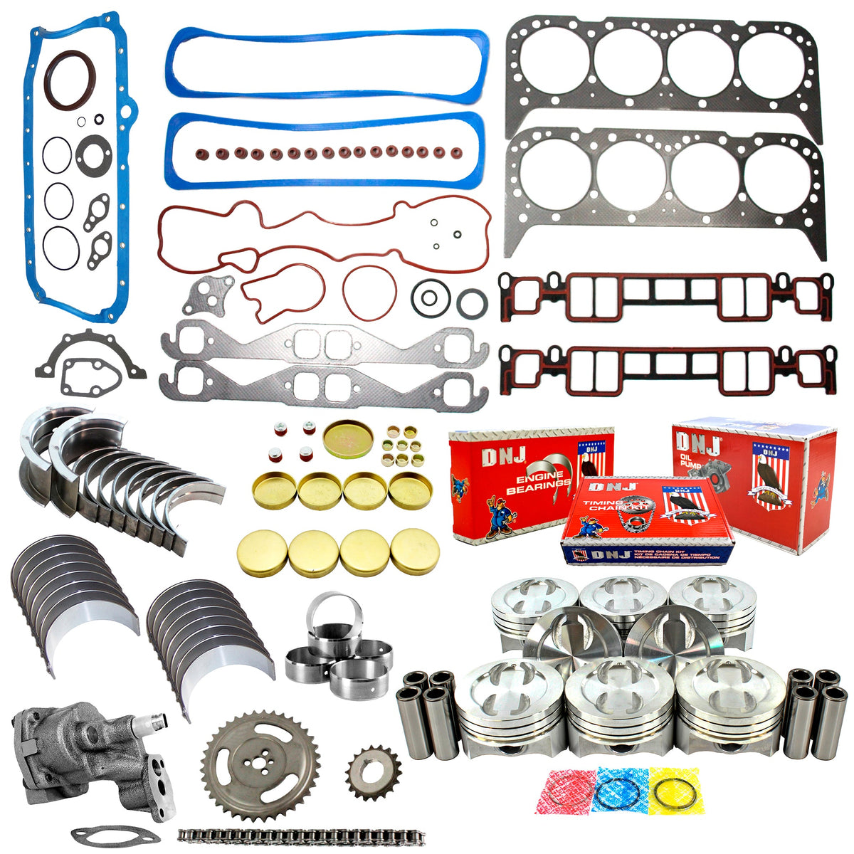 Master 5.7L V8 Vortec Engine Rebuild Kit: 1996-2002 Cadillac, Chevy, GMC