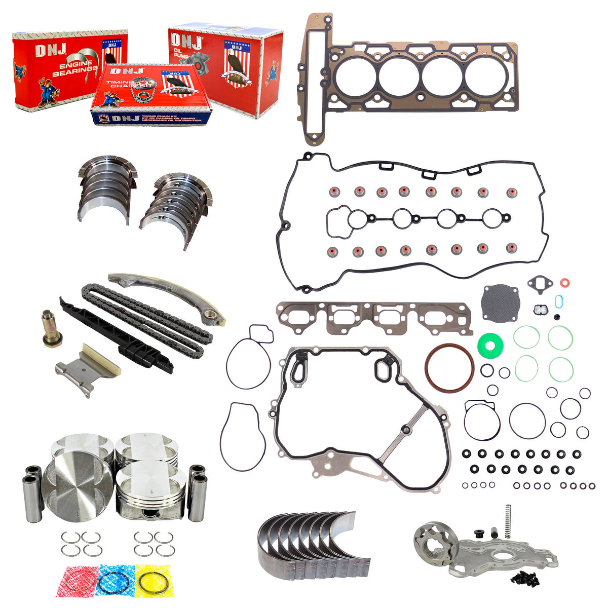 Master Engine Rebuild Kit 2006-2010 Chevrolet, Pontiac, Saturn 2.4L L4