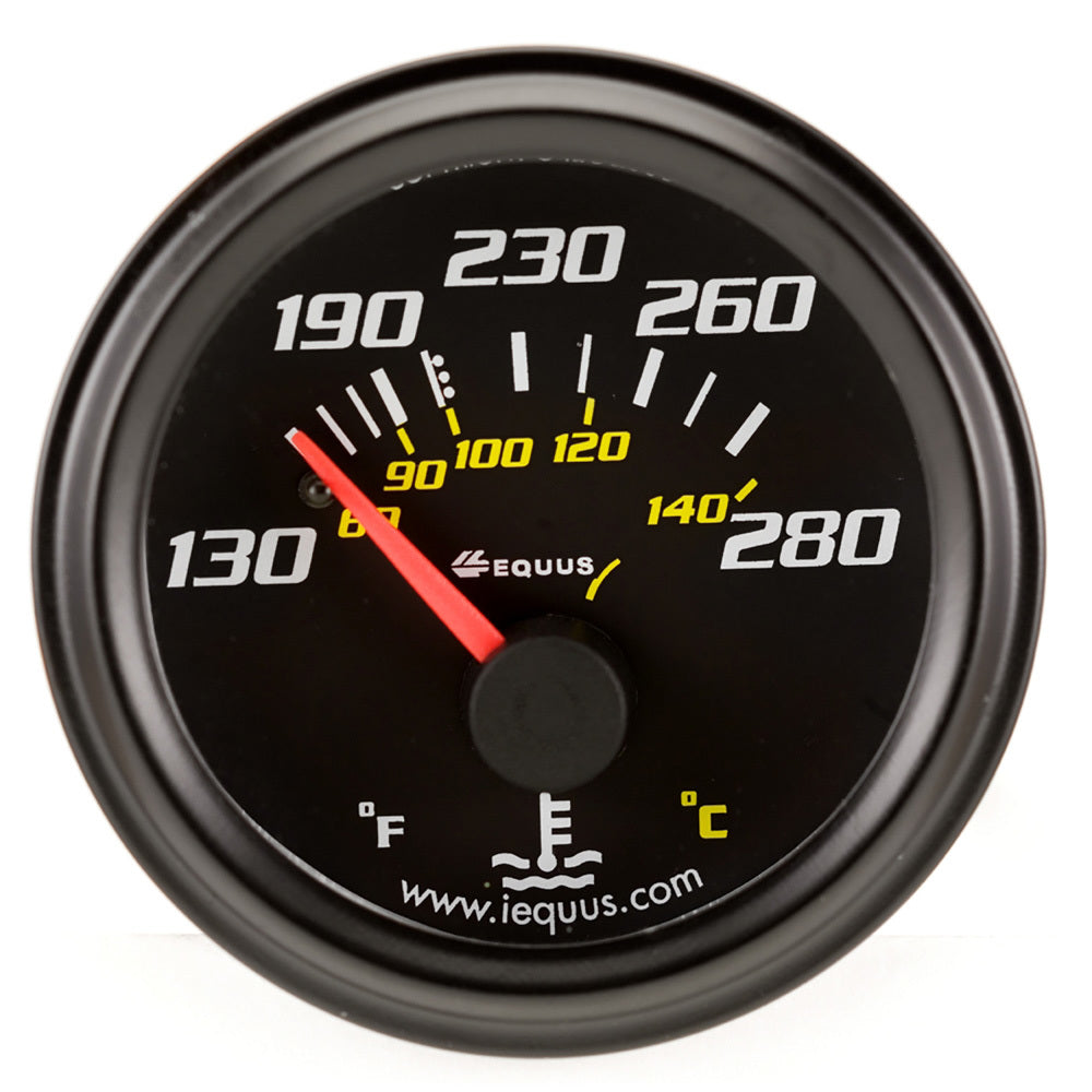 2.0 Dia Water Temp Gauge Black 130-280 - E6232