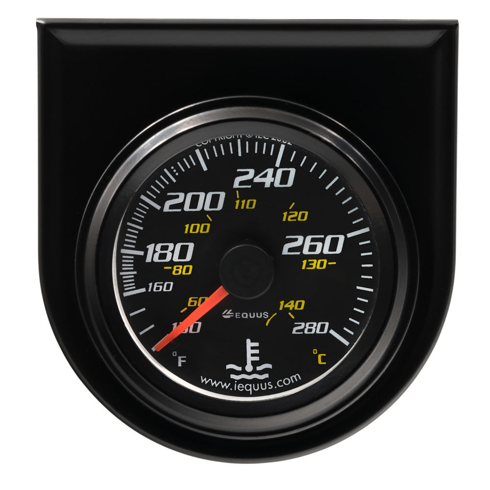 2.0 Dia Water Temp Gauge Black 130-280 - E6242