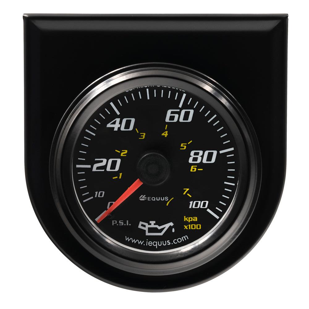 2.0 Dia Oil Pressure Gauge Black 0-100psi - E6244