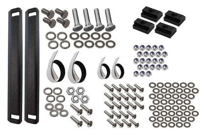 Black Textured Powder Coat 10-Gauge Steel Stainless Steel Hardware