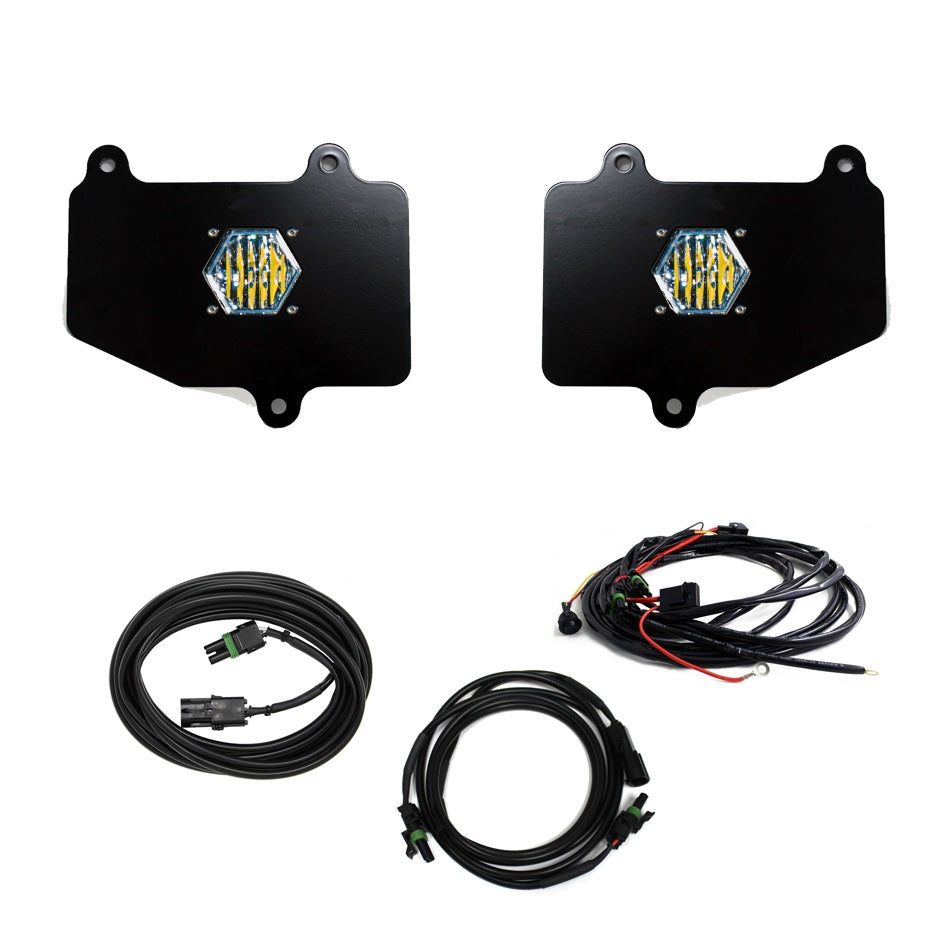 S1 Dual Reverse Kit - '20-22 Gladiator; W/ OE Bumper (Wide Cornering; Clear; Toggle Wiring)