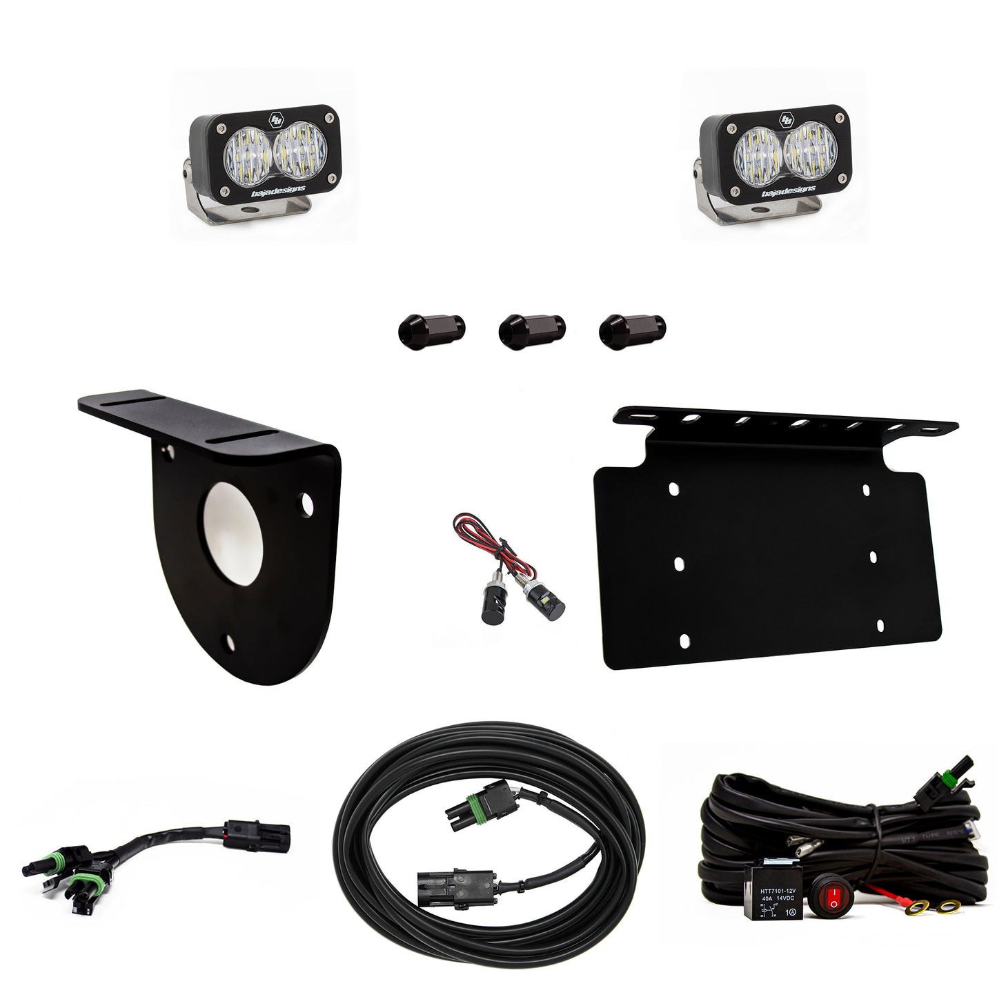 S2 Sport Dual Reverse Kit - '21-25 Bronco (Multi-Pattern; Clear; Toggle Wiring; License Plate Mount)