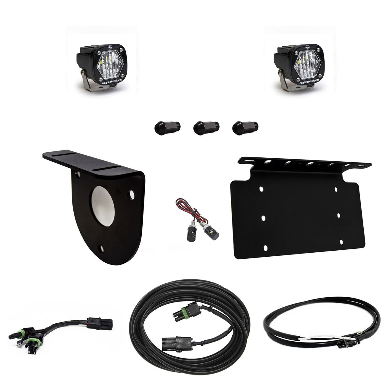 S1 Dual Reverse Kit - '21-25 Bronco (Multi-Pattern; Clear; Upfitter Wiring; License Plate Mount)