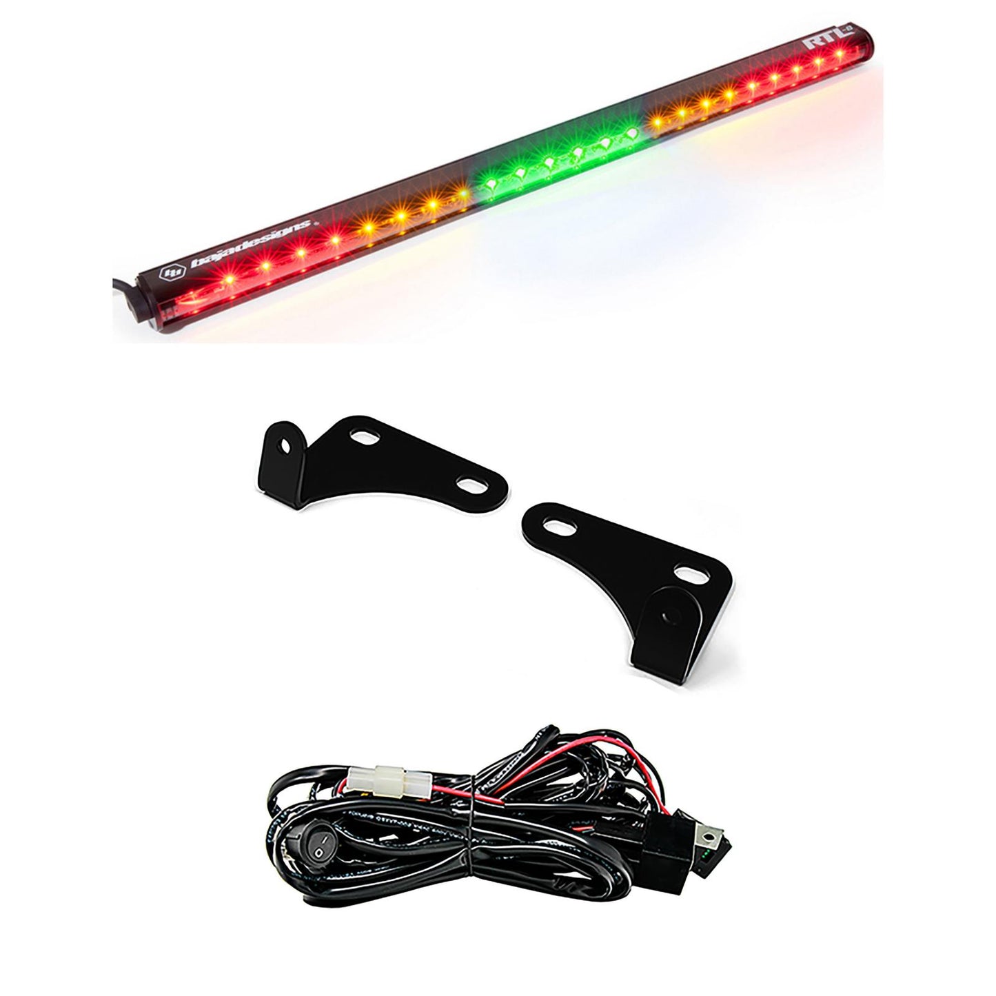 RTL 30 Inch Rear Light Kit - '15-18 RZR; W/ 2-Seats (Green; No Turn Signal)