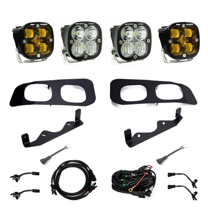 Squadron SAE/Sport Fog Pocket Kit - 2023-25 Ford F-250/350 Super Duty (SAE Fog; Baja Amber; Toggle Wiring)