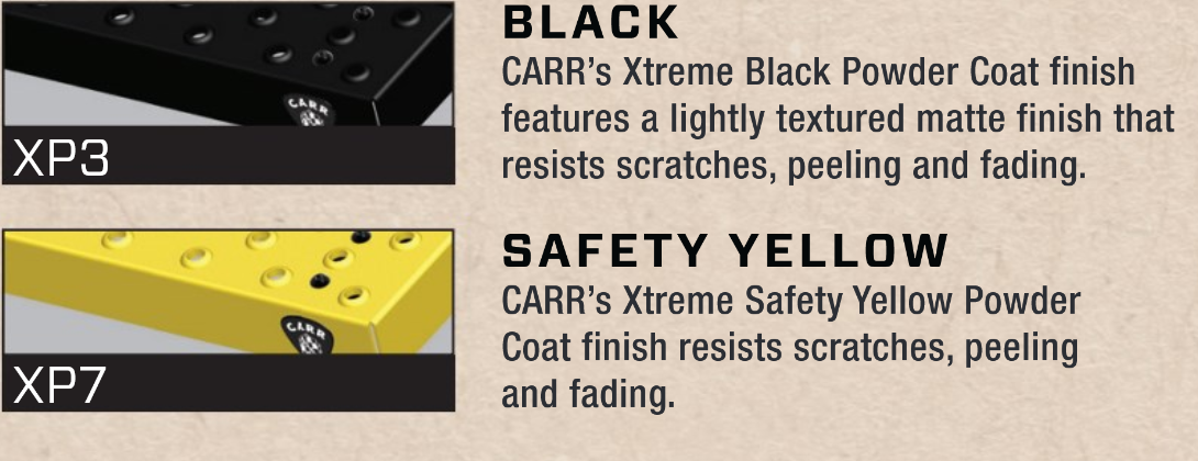 CARR  - 451007 - Factory Step; Van Assist/Side Step; XP7 Safety Yellow Powder Coat; Pair