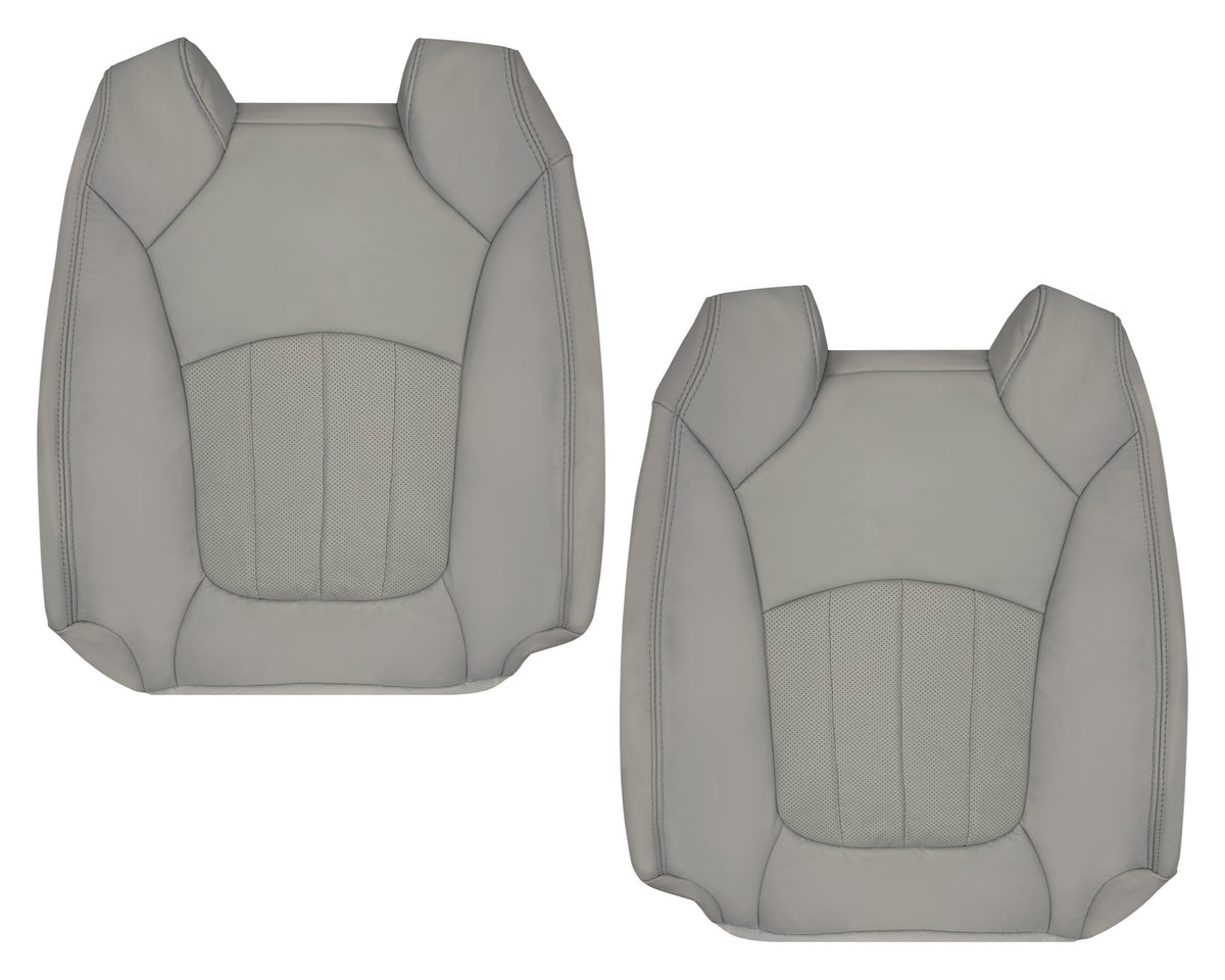 2008-2012 Buick Enclave Perforated Replacement Seat Covers In Gray: Choose Leather or Syn. Leather