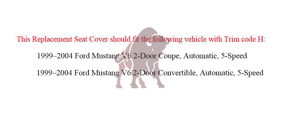 1999-2004 Ford Mustang V6 Replacement Seat Cover in Parchment Tan: Choose From Variation