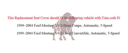 1999-2004 Ford Mustang V6 Replacement Seat Cover in Parchment Tan: Choose From Variation