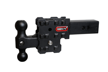 GEN-Y - PHANTOM-X 2" Solid Shank 2.5" Drop 1K TW 10K Hitch & GH-031 Dual-Ball - GH-2612X