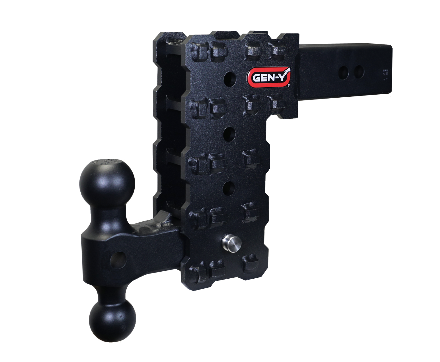 GEN-Y - PHANTOM-X 2.5" Solid Shank 7.5" Drop 1.6K TW 16K Hitch & GH-051 Dual-Ball Mount - GH-2414X