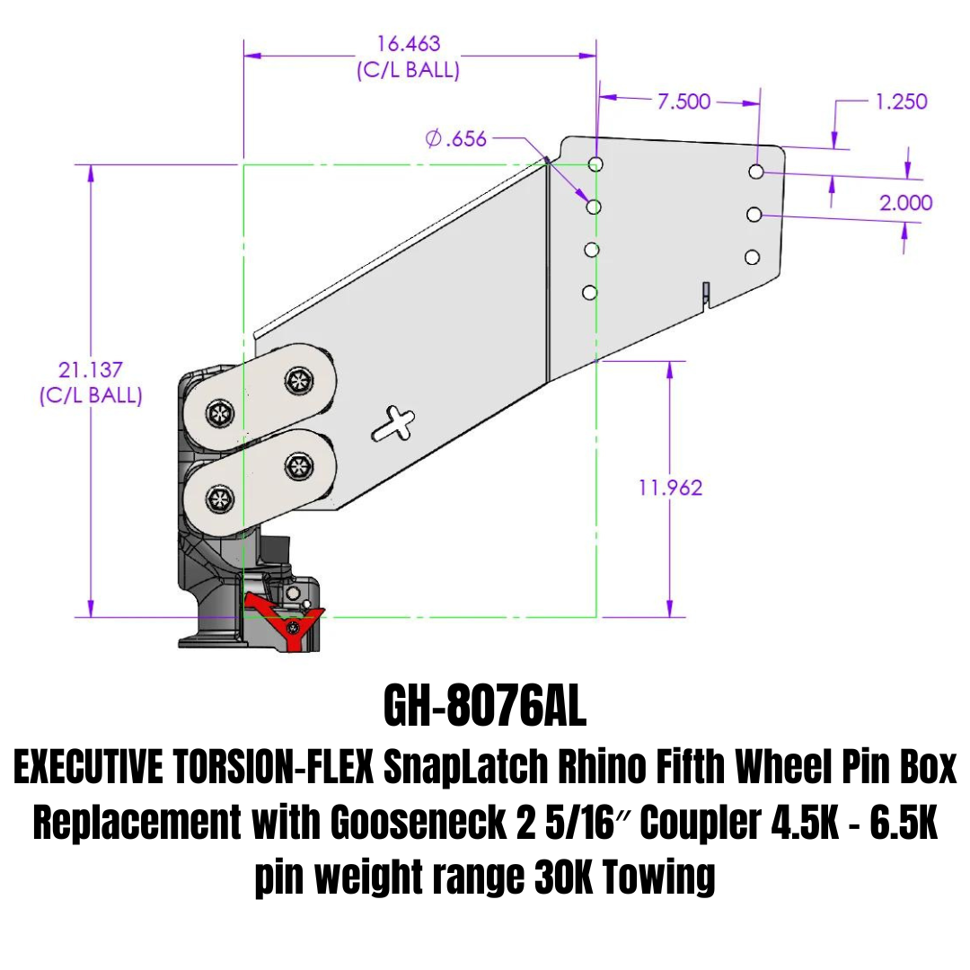 GEN-Y - EXECUTIVE 5th Wheel To Gooseneck - GH-8076AL