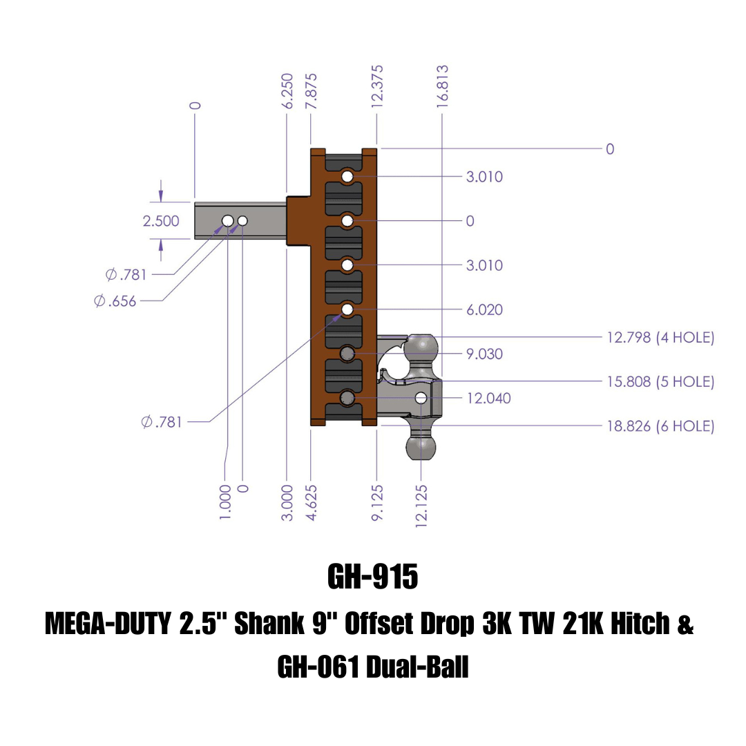 GEN-Y - MEGA-DUTY Drop Hitch - GH-915