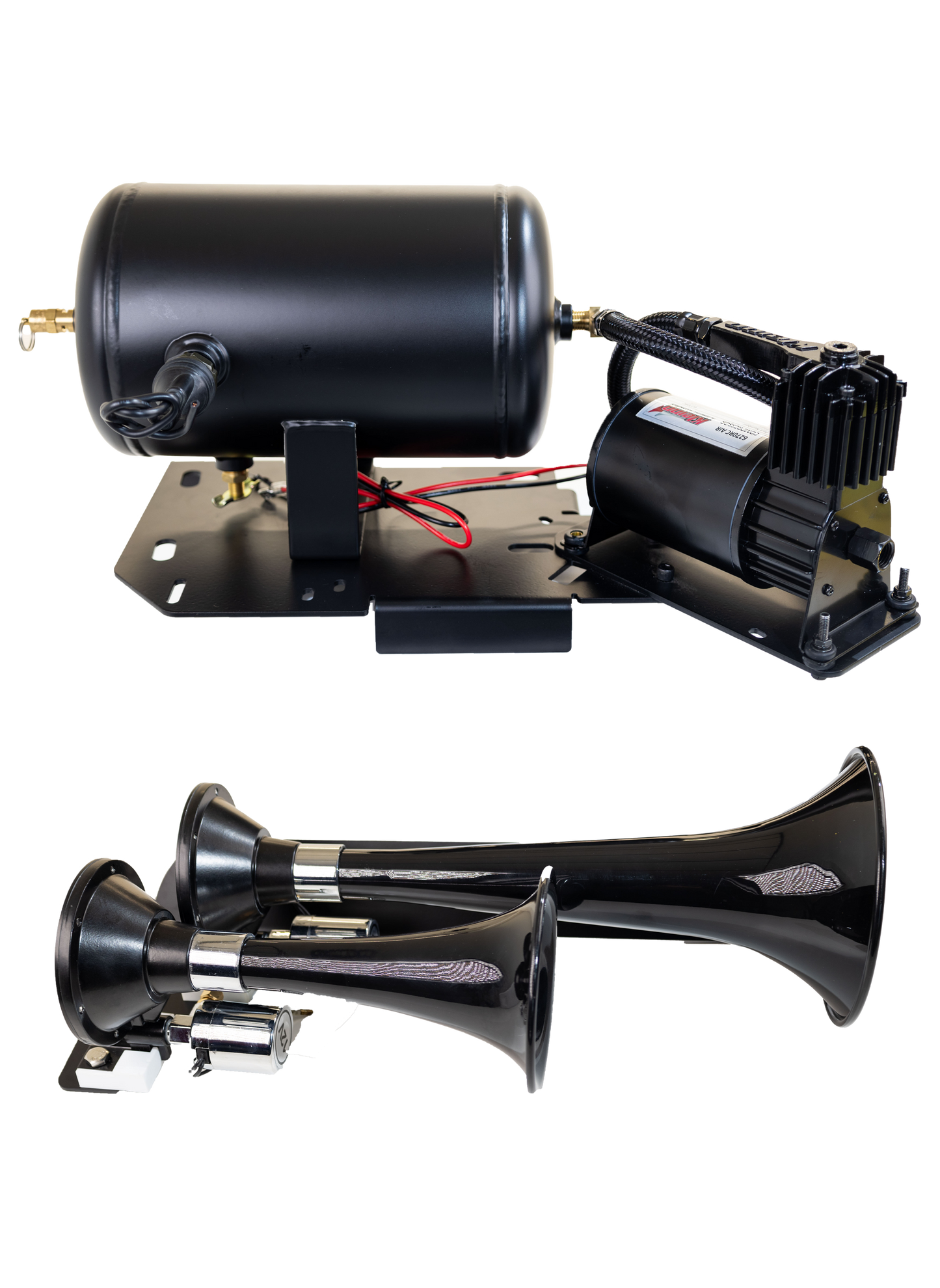Kleinn Air Horns - GMTRK-3 - GM1500 Bolt-On Dual Train Horn Kit