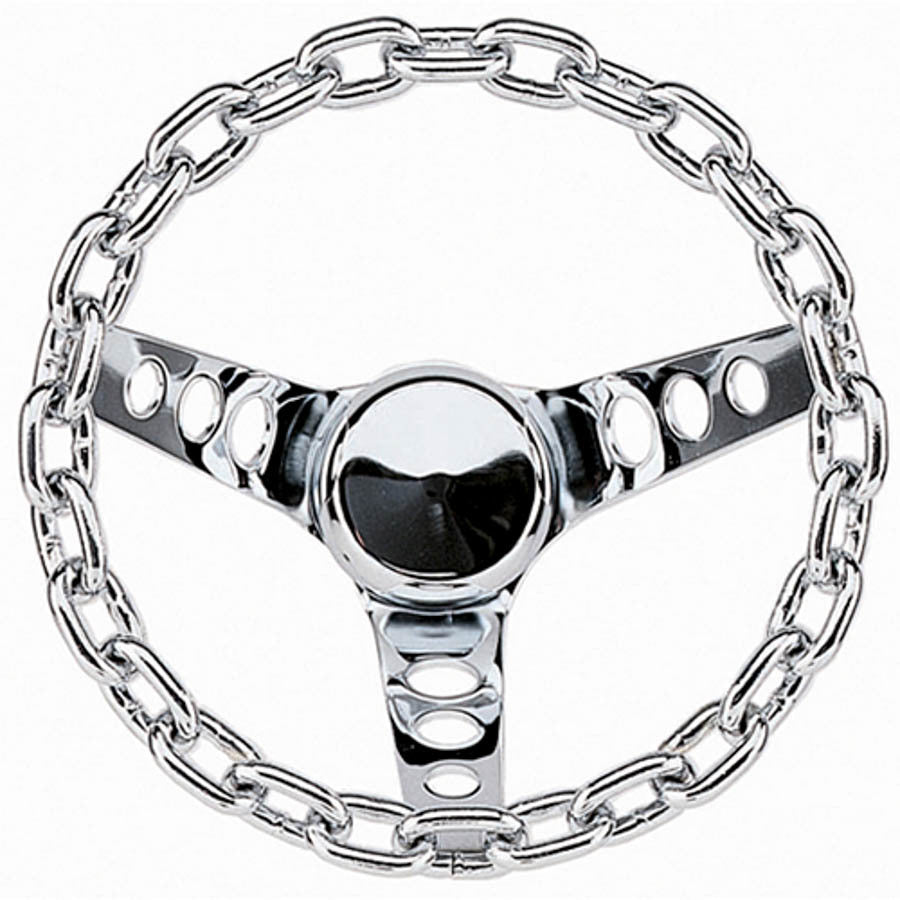 Chrome Chain Steer Wheel 10" - 741