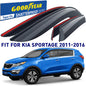 GOODYEAR Tape-On Window Deflectors Shatterproof