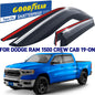 GOODYEAR Chrome Tape-On Window Deflectors Shatterproof