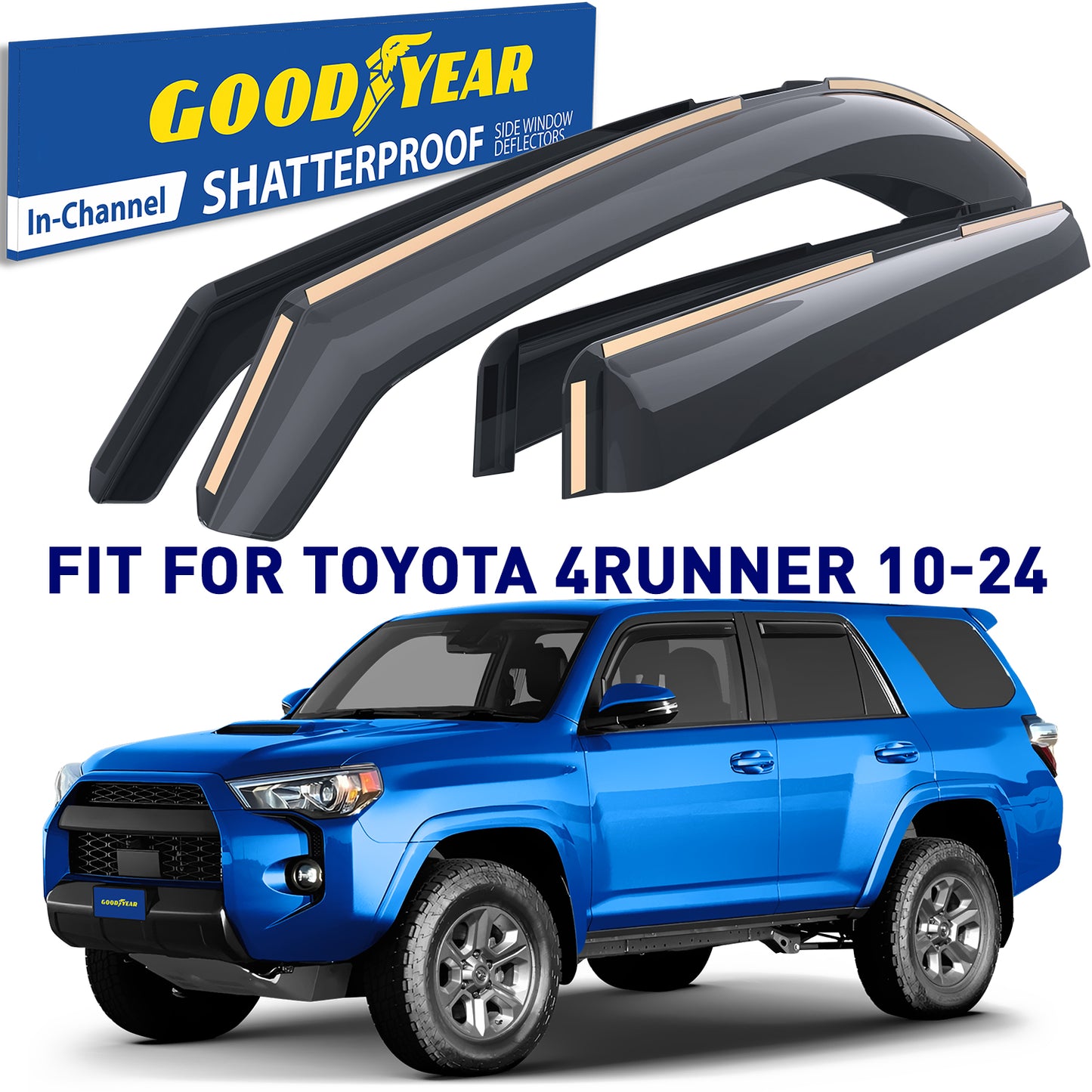 GOODYEAR In-Channel Window Deflectors Shatterproof