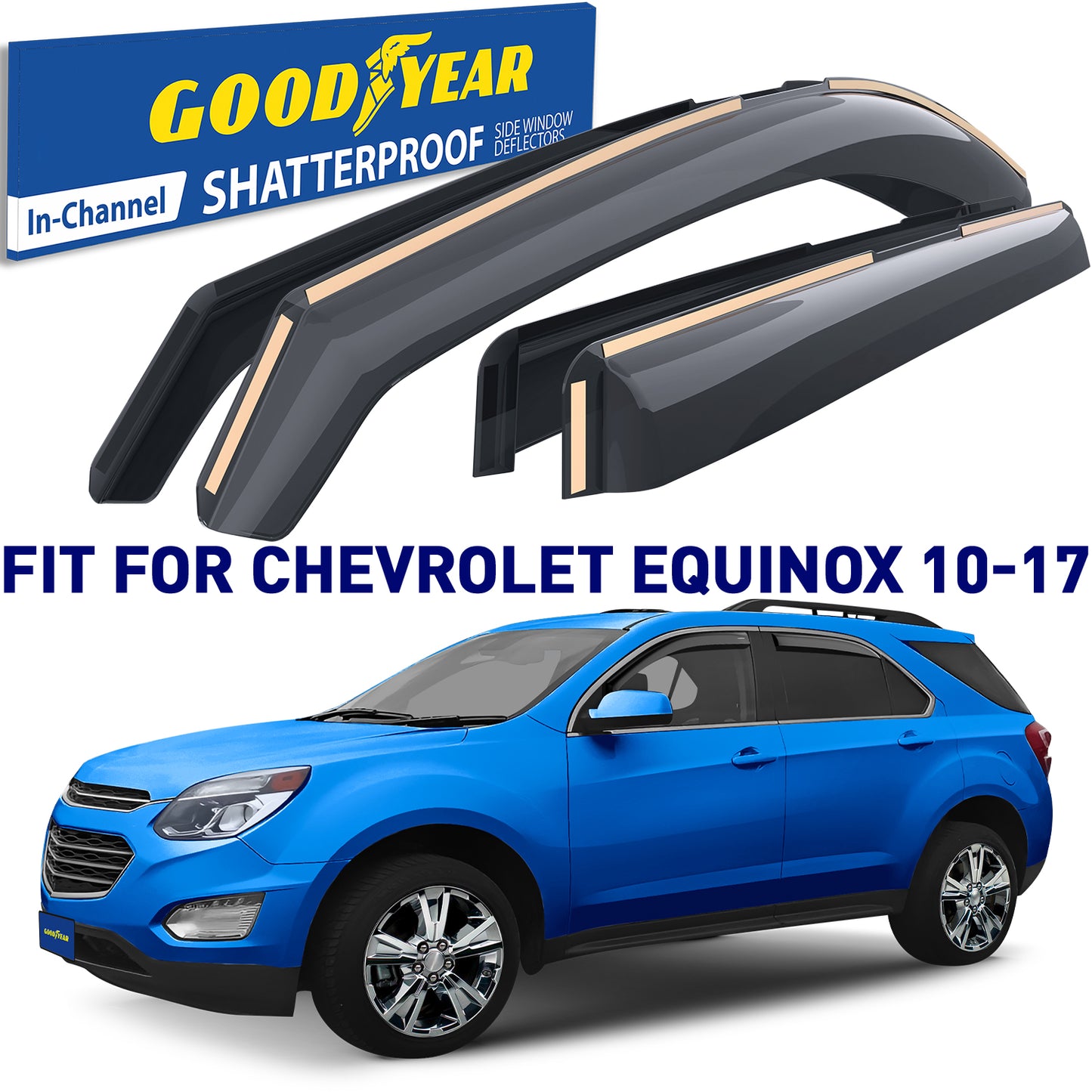 GOODYEAR In-Channel Window Deflectors Shatterproof