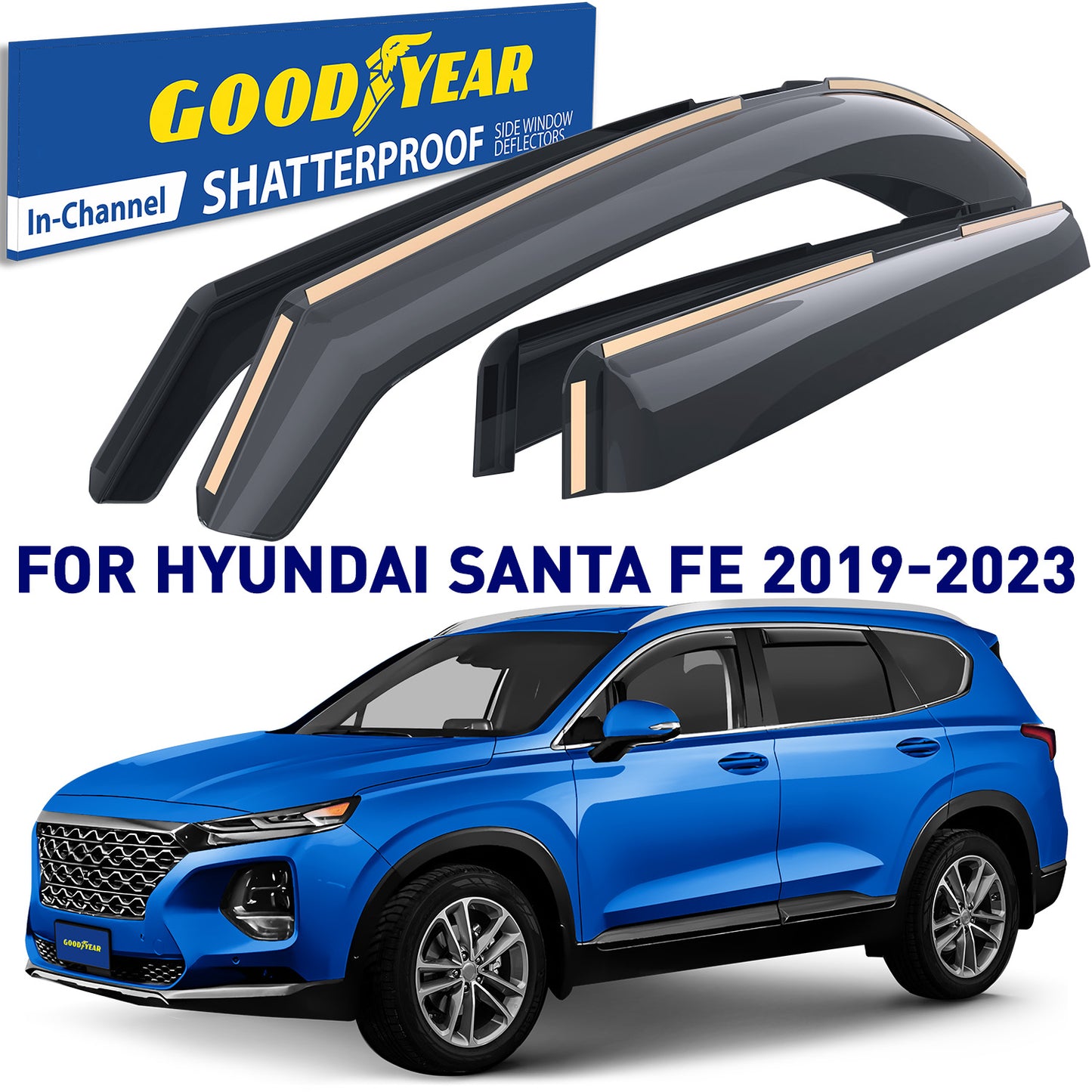 GOODYEAR In-Channel Window Deflectors Shatterproof
