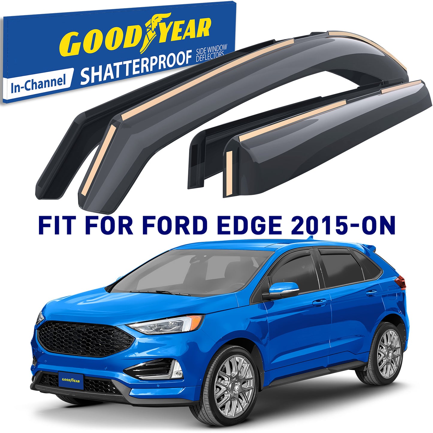 GOODYEAR In-Channel Window Deflectors Shatterproof