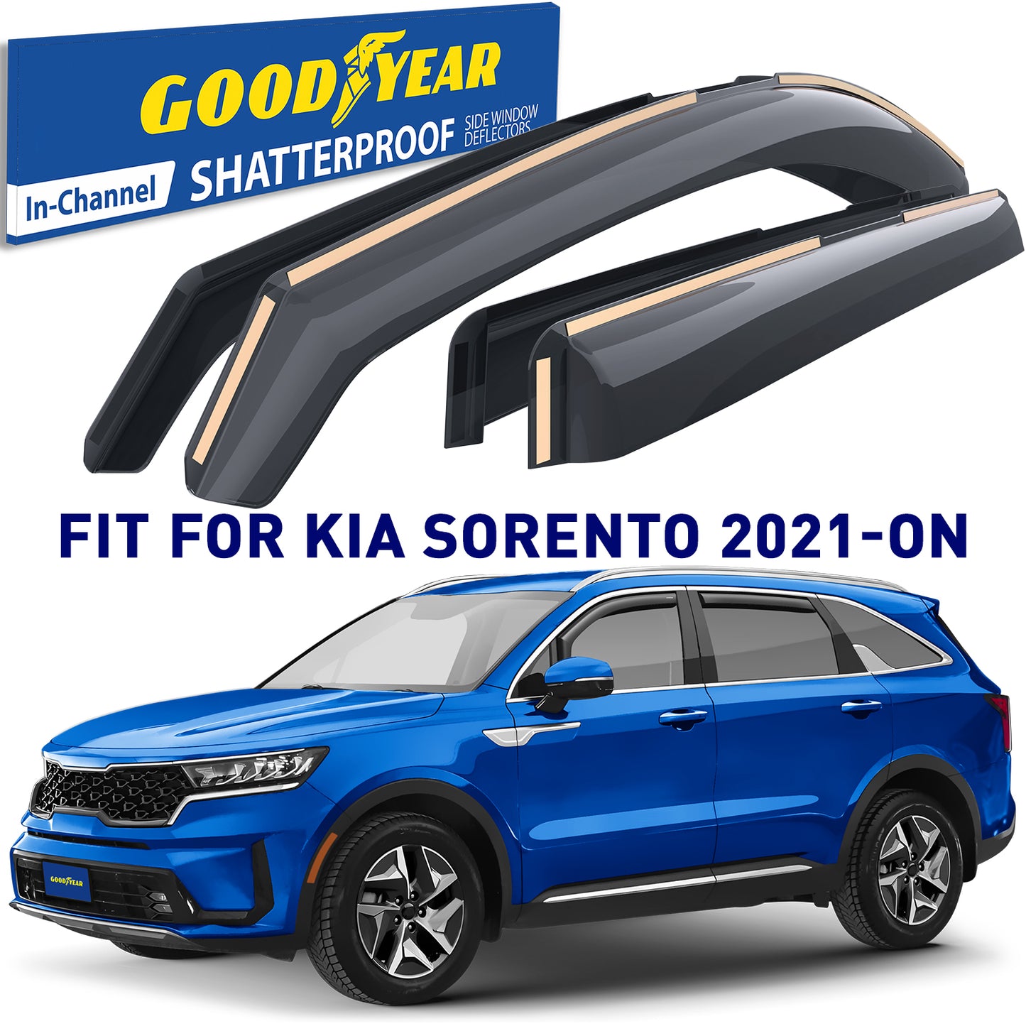 GOODYEAR In-Channel Window Deflectors Shatterproof