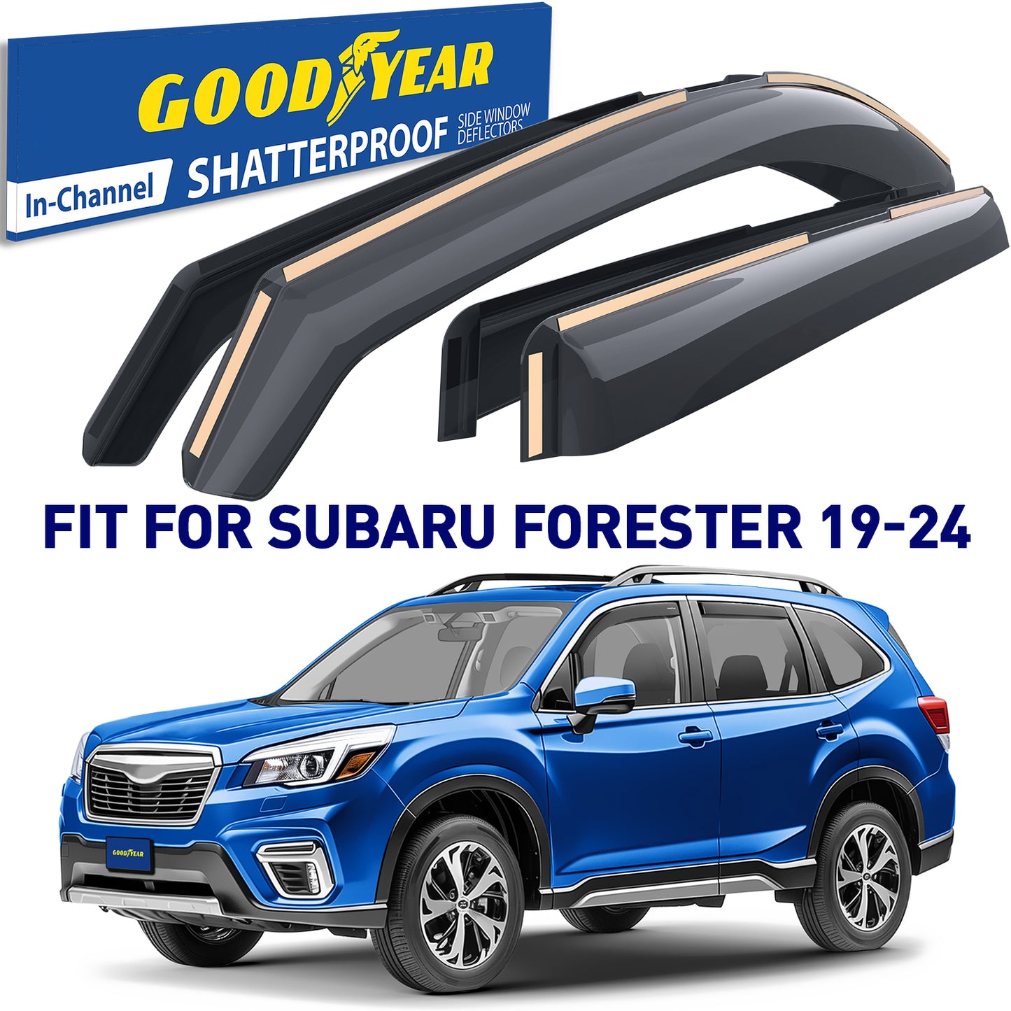 GOODYEAR In-Channel Window Deflectors Shatterproof