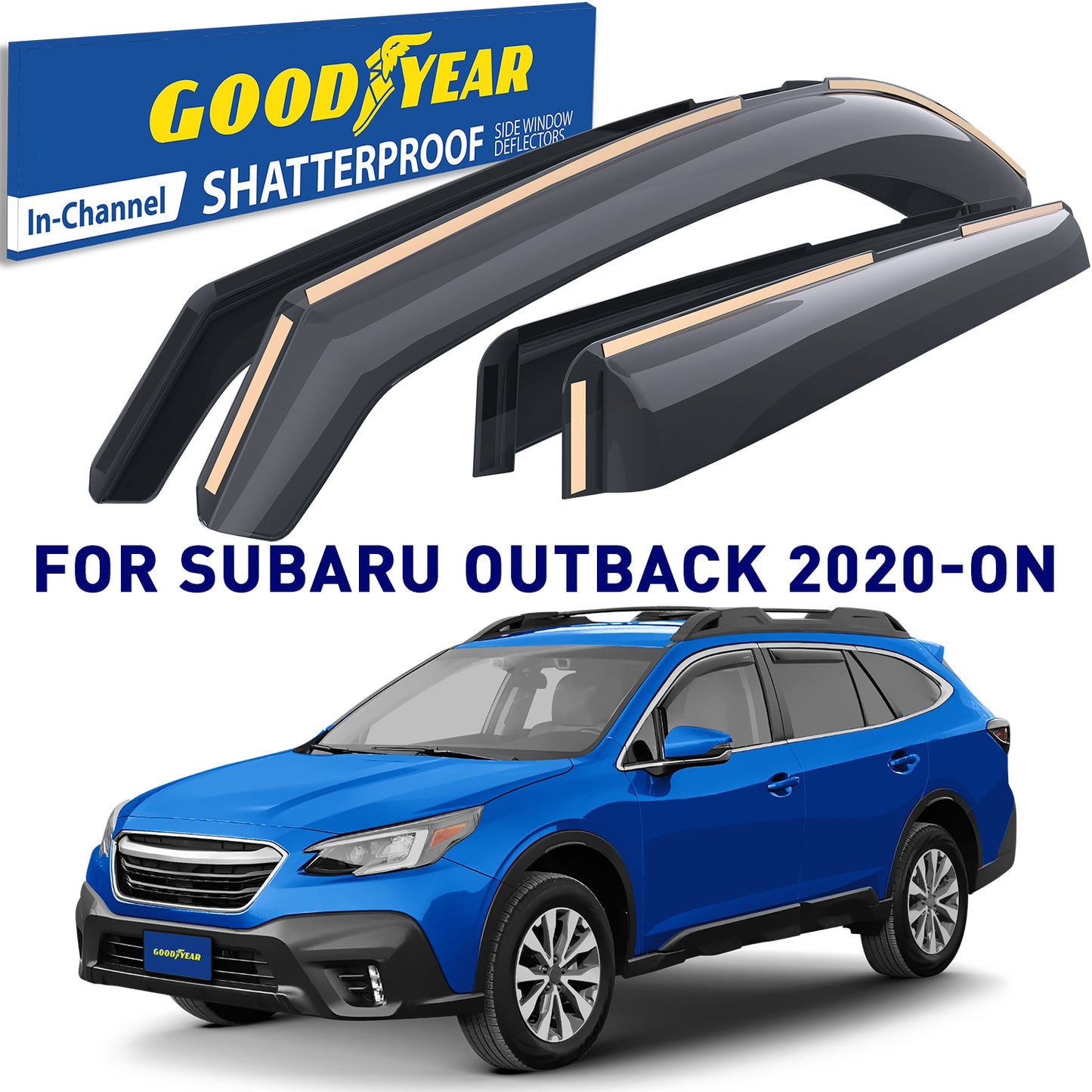 GOODYEAR In-Channel Window Deflectors Shatterproof