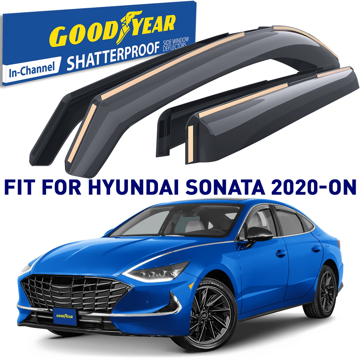 GOODYEAR In-Channel Window Deflectors Shatterproof