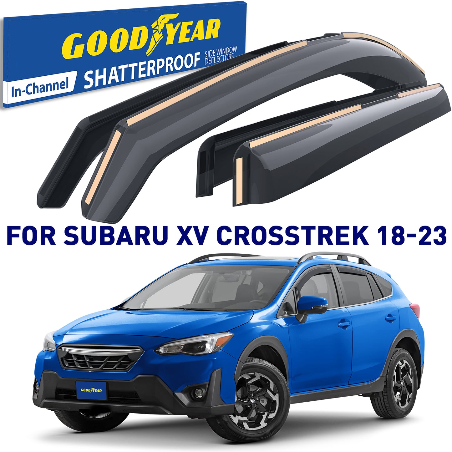 GOODYEAR In-Channel Window Deflectors Shatterproof