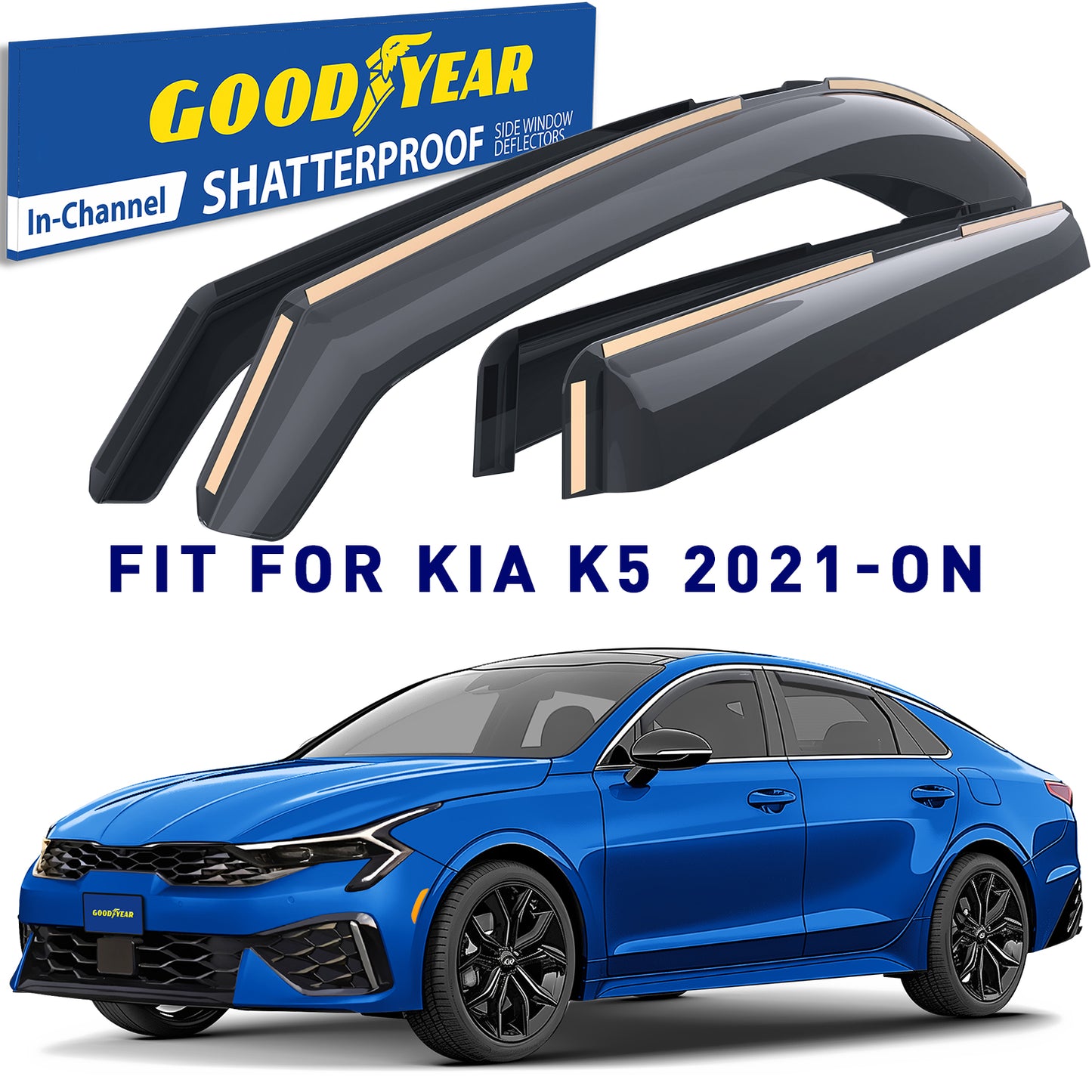 GOODYEAR In-Channel Window Deflectors Shatterproof