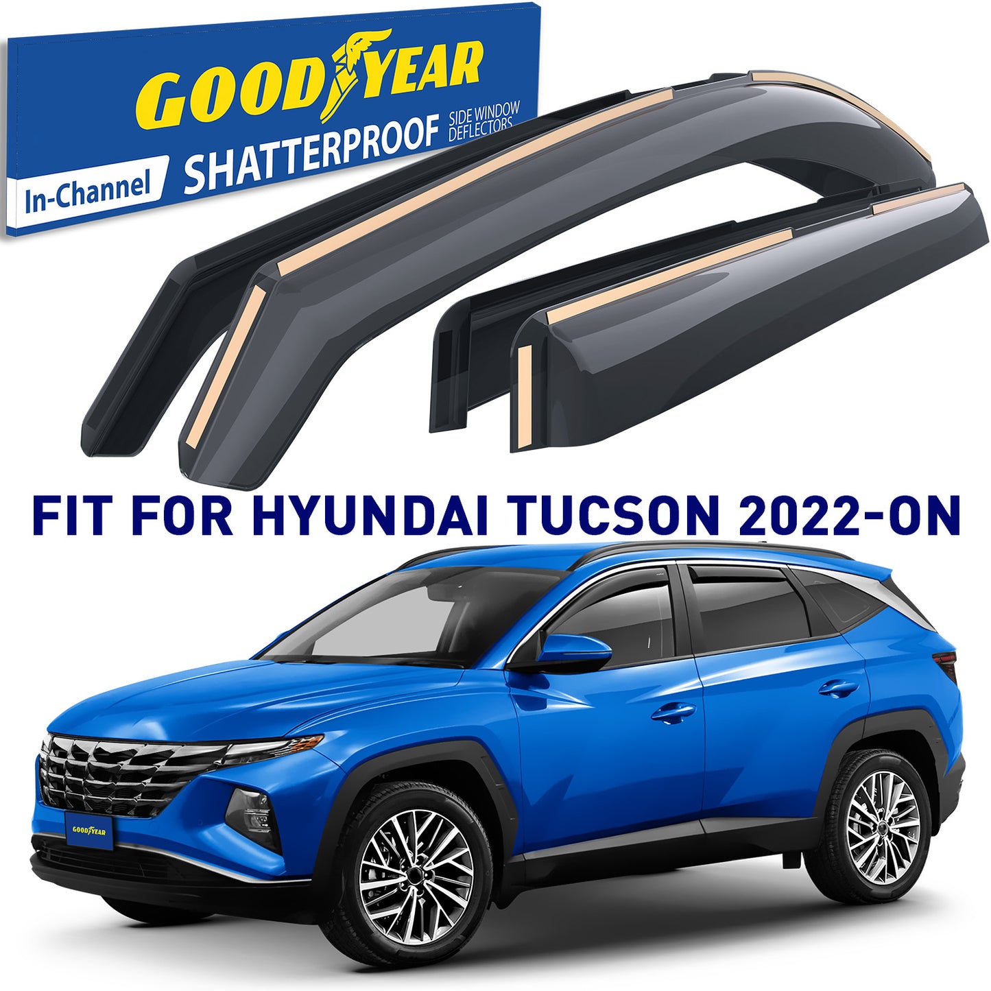 GOODYEAR In-Channel Window Deflectors Shatterproof