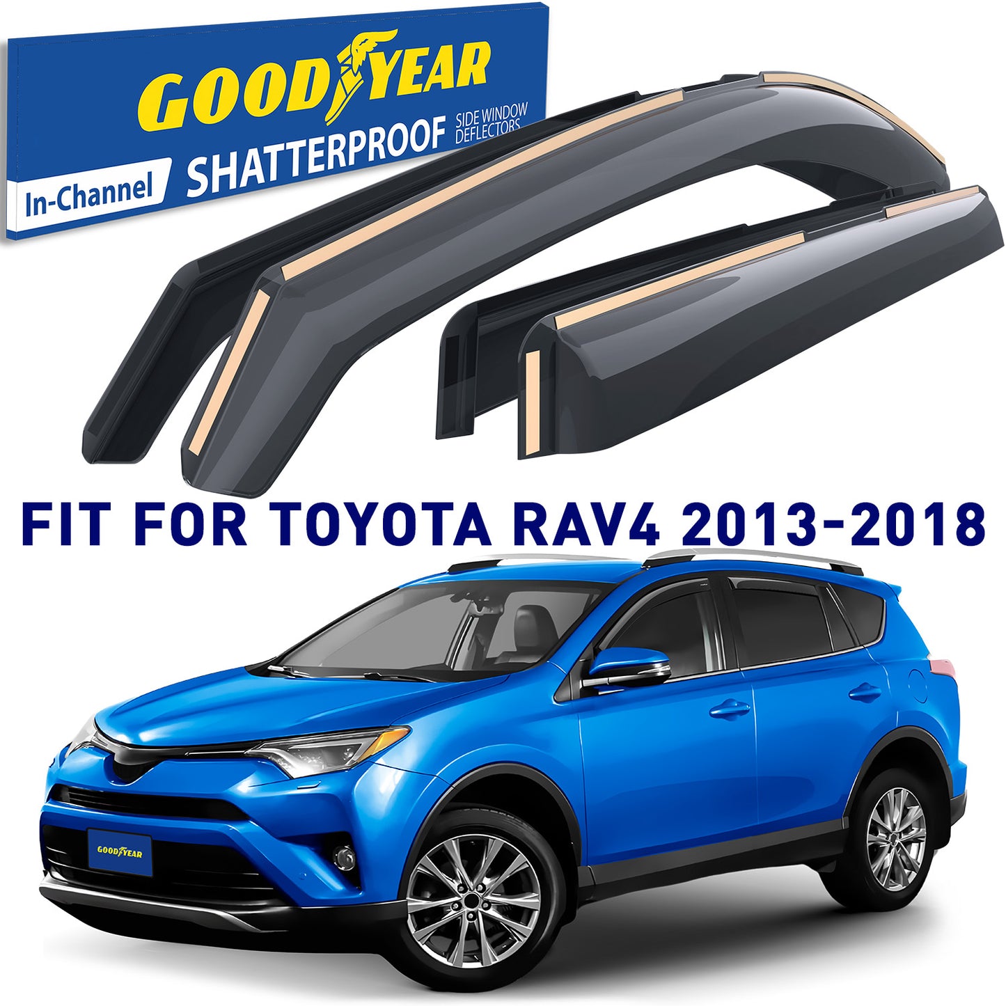 GOODYEAR In-Channel Window Deflectors Shatterproof