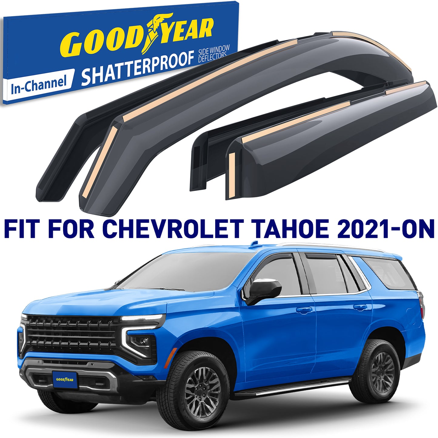 GOODYEAR In-Channel Window Deflectors Shatterproof