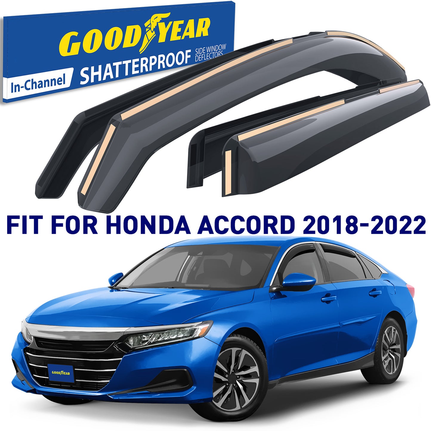 GOODYEAR In-Channel Window Deflectors Shatterproof