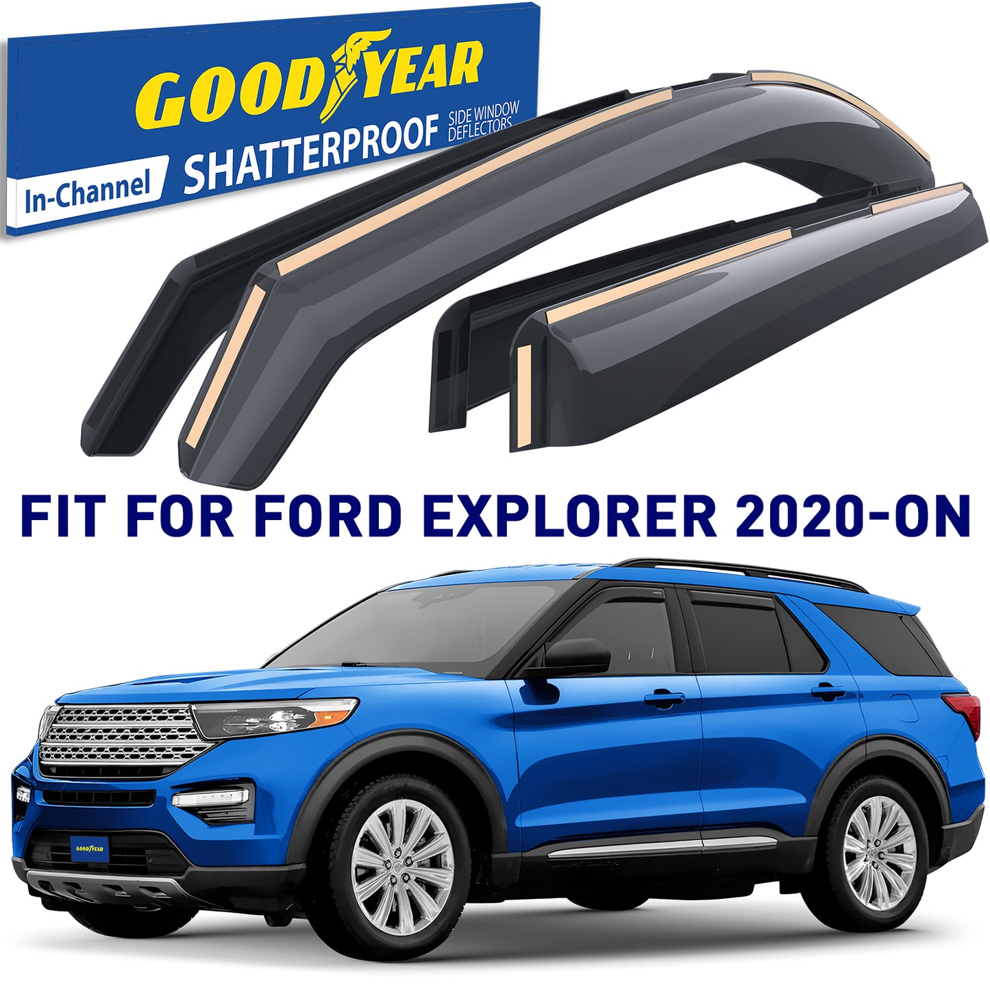 GOODYEAR In-Channel Window Deflectors Shatterproof